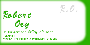 robert ory business card